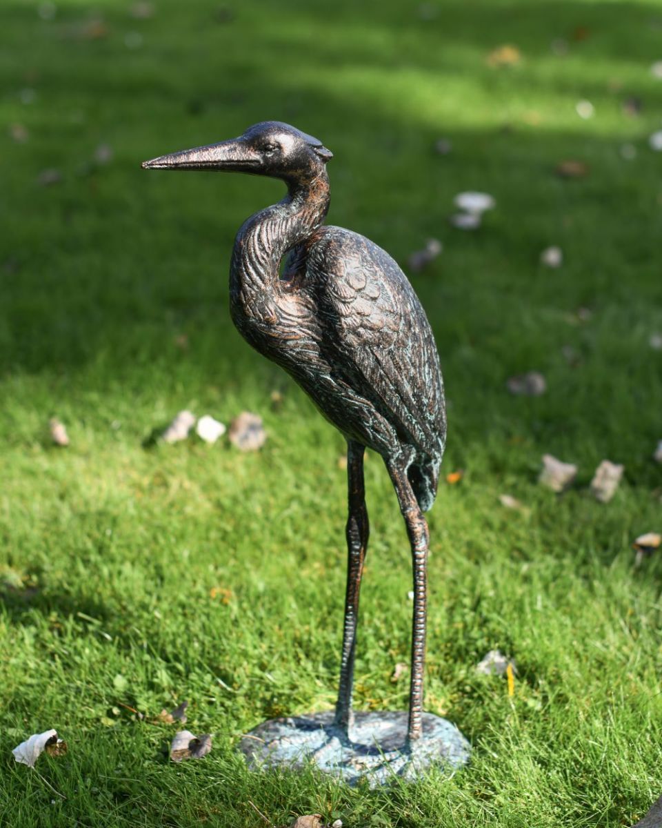 Aluminium Crane Garden Sculpture taken from high angle