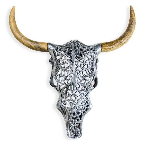 Scrolled Bison Head Bust Created From Aluminium Scrolled Bison Head Bust Created From Aluminium