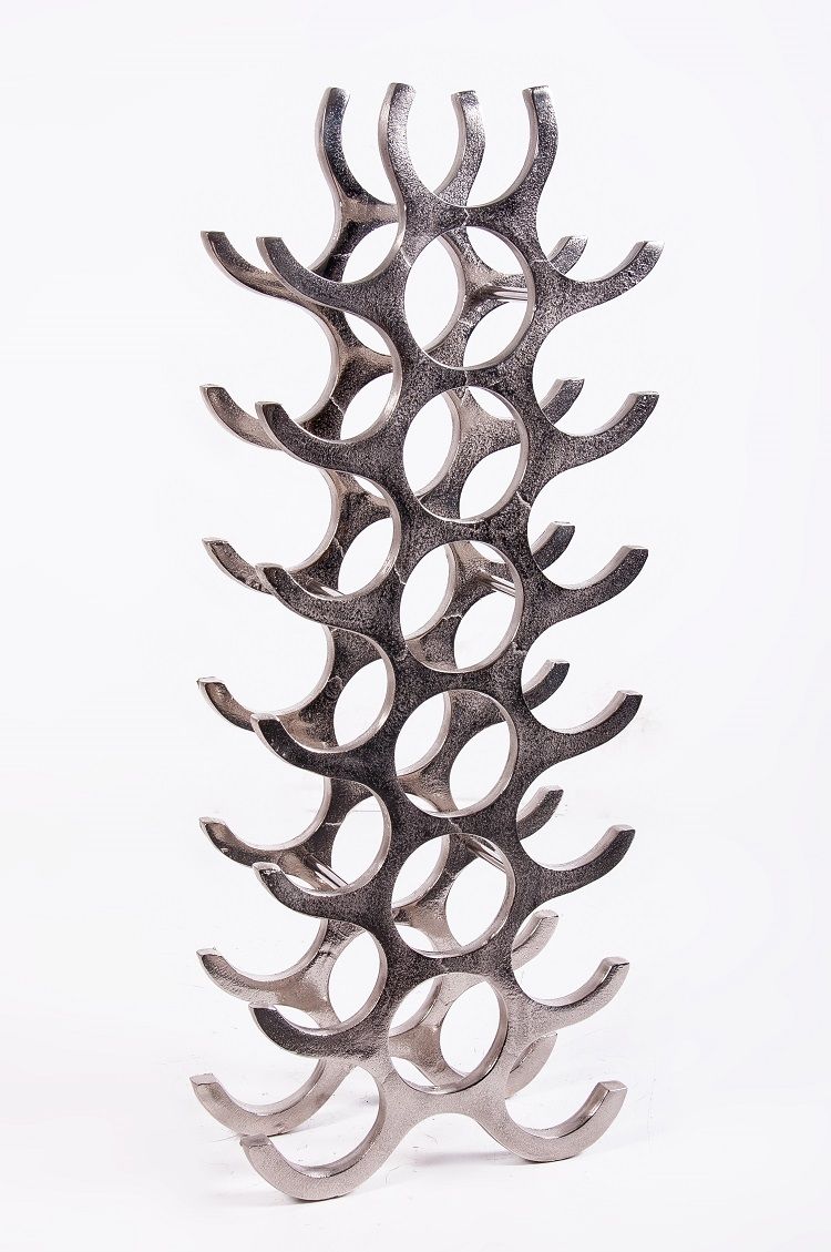 "Carnaby Lane" Aluminium Wine and Bottle Holder