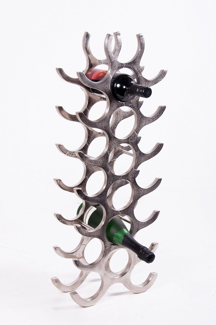 "Carnaby Lane" Aluminium Wine and Bottle Holder