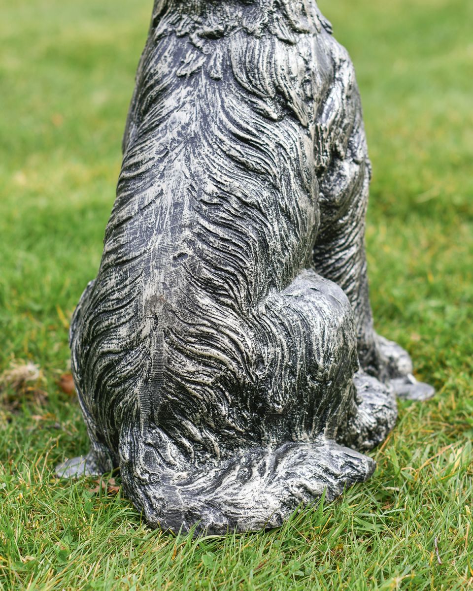 Close-up of the Detail of the Fur on the Back of the Yorkshire Terrier Sculpture