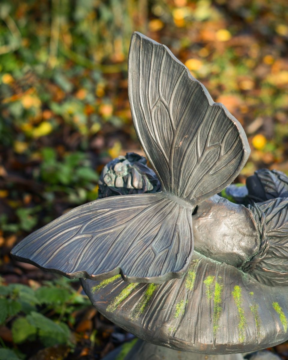 amanita the slumbering resin fairy garden sculpture Wings