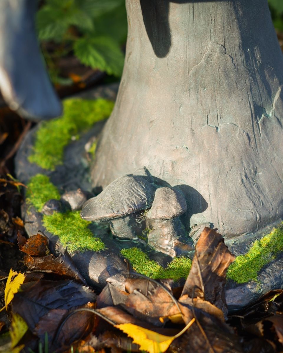 amanita the slumbering resin fairy garden sculpture base