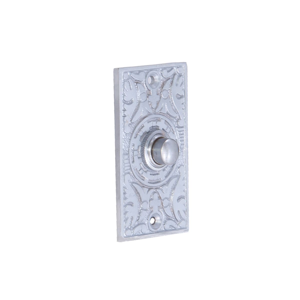 “Anderson” Satin Chrome Rectangle Pattern Bell Push