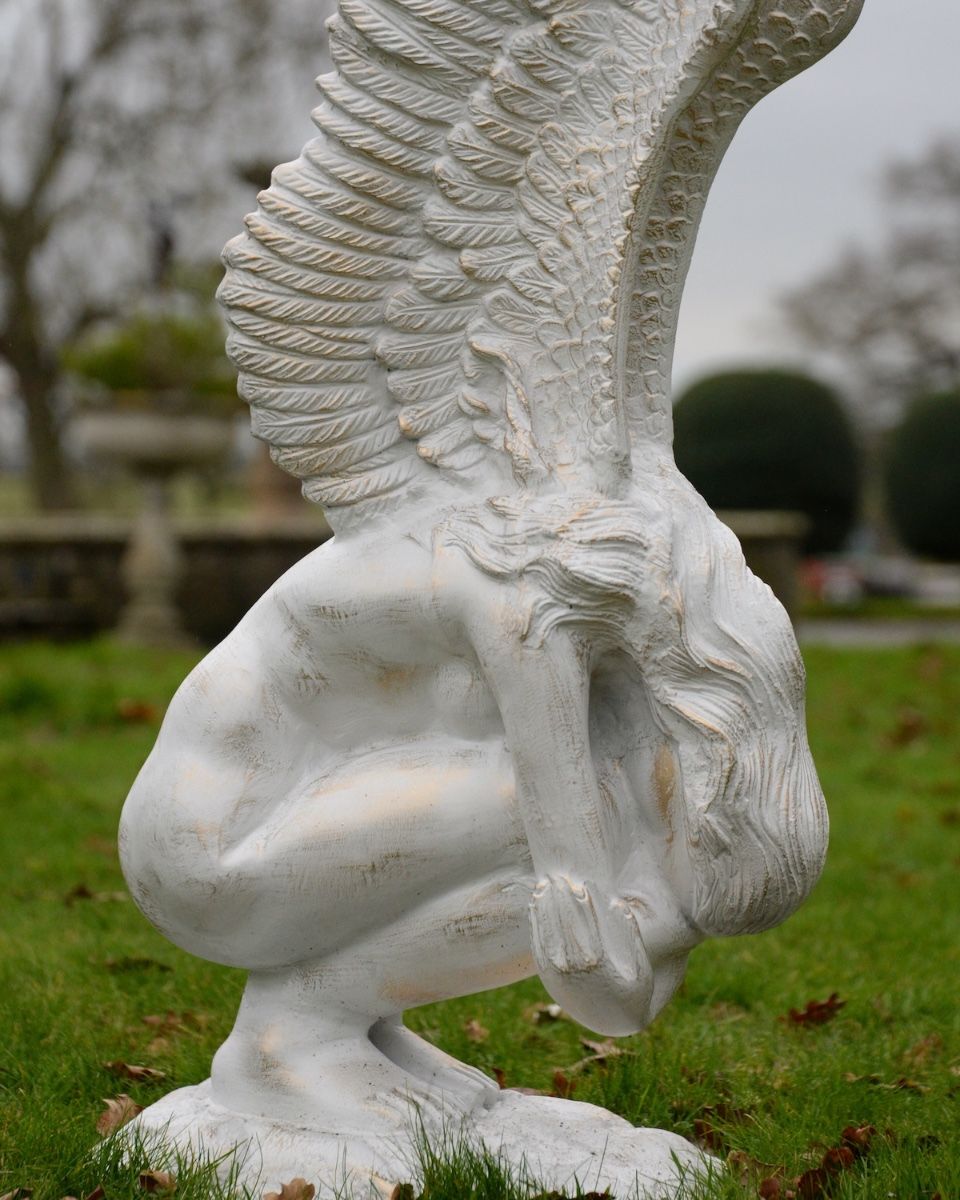 ‘Solitude’ Angel Garden Sculpture in Cast Aluminium close up of body