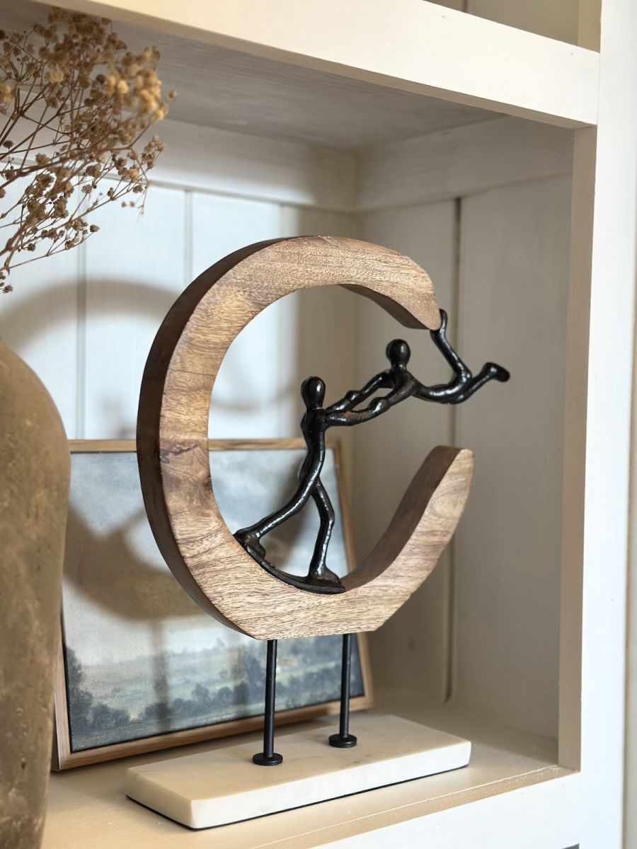 Angled view of home decor accessories