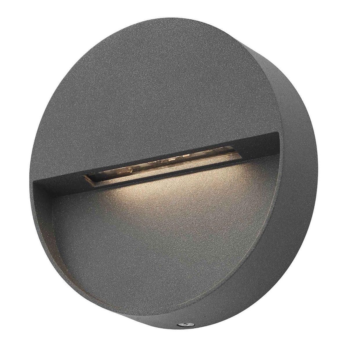 Round Eye-Lid Style Wall Light in a Anthracite Finish