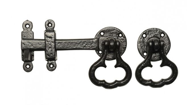 Antique Black Cast Iron Latch Handle Set
