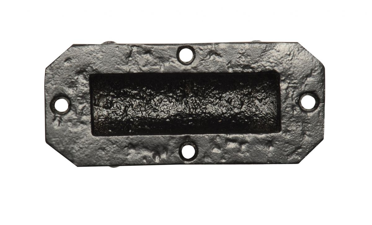 Antique Black Iron Flush Fitting Drawer Pull Handle