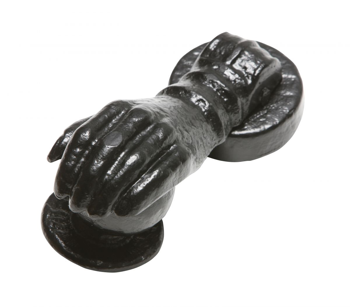 Antique Black Iron Hand Design Front Door Knocker