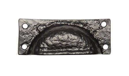 Antique Black Iron Hooded Cabinet Or Drawer Pull Handle