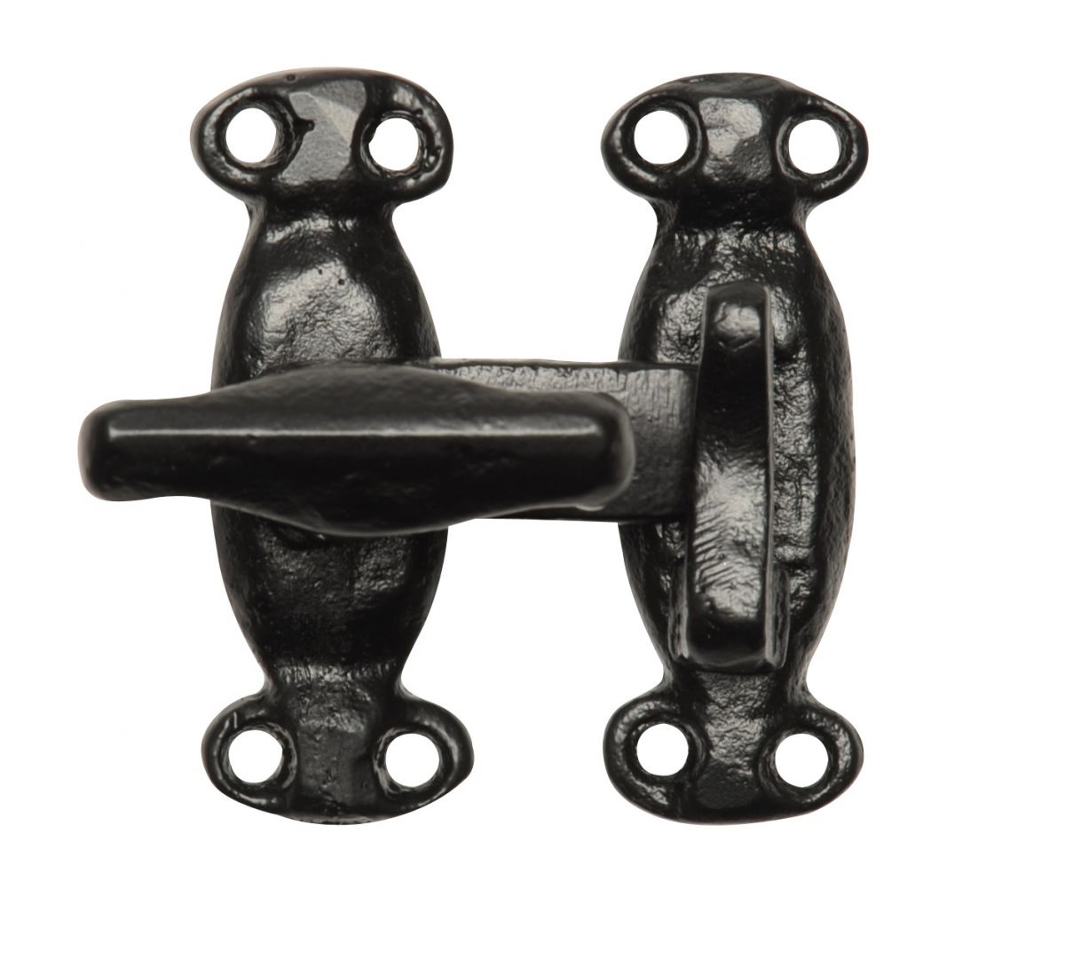 Antique Black Iron Latch Window Fastener - Supplied With Hook Plate
