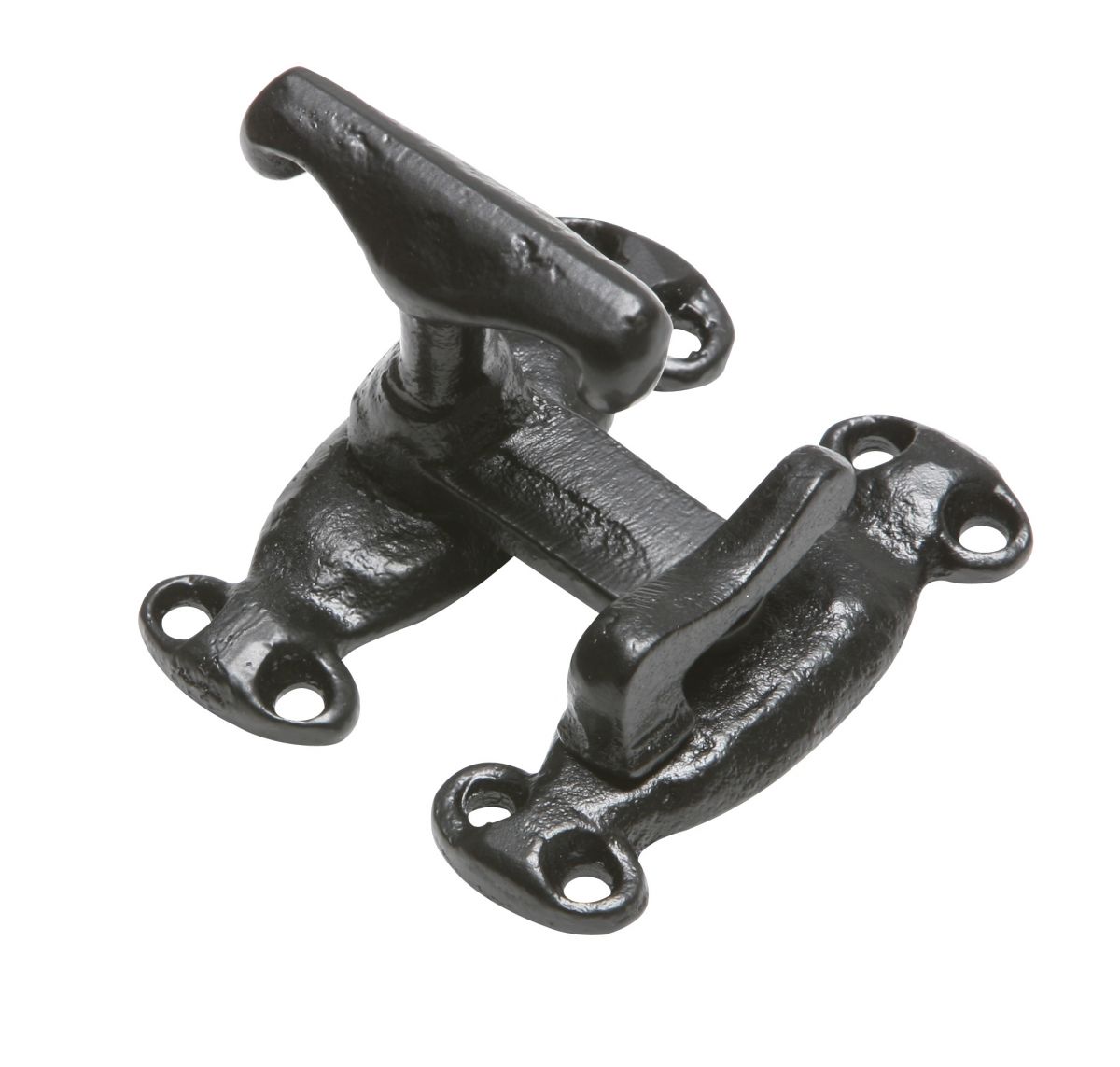 Antique Black Iron Latch Window Fastener - Supplied With Hook Plate