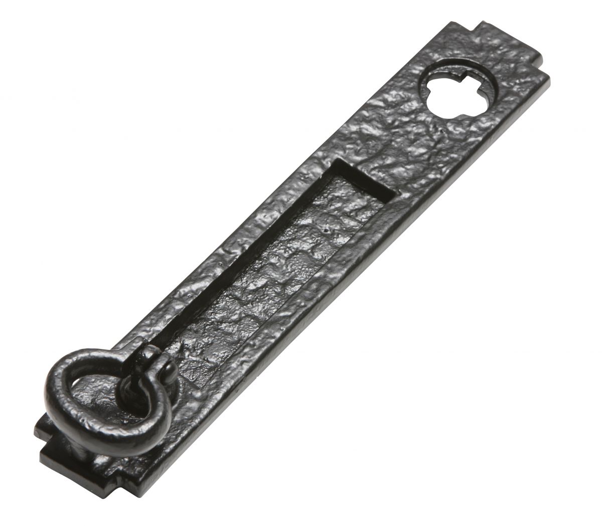 Antique Black Iron Postal Letter Flap / Letter Plate With Knocker