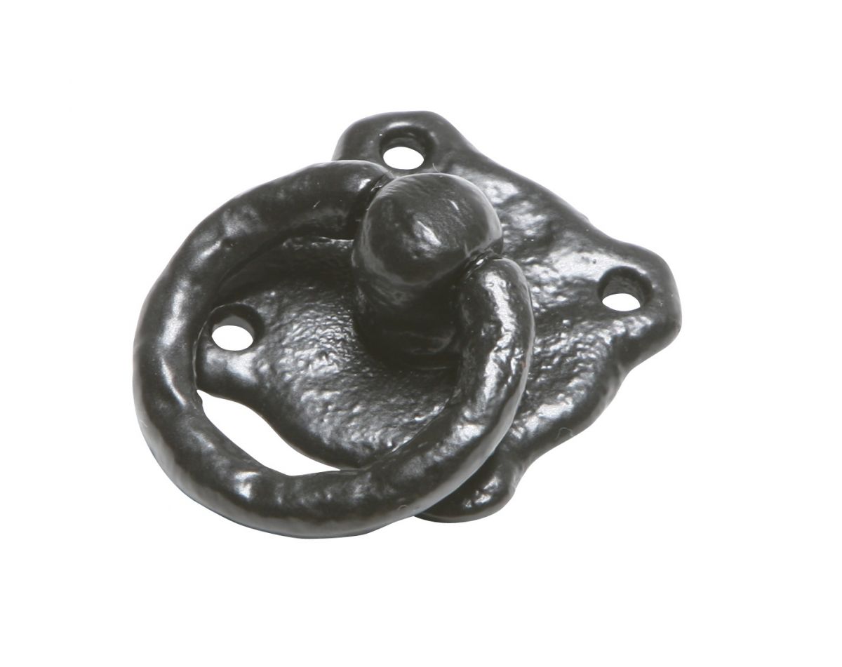 Antique Black Iron Ring Cabinet Pull Handle