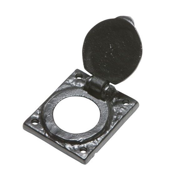 Antique Black Iron Cylinder Latch Cover