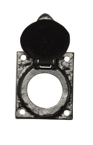 Antique Black Iron Cylinder Latch Cover