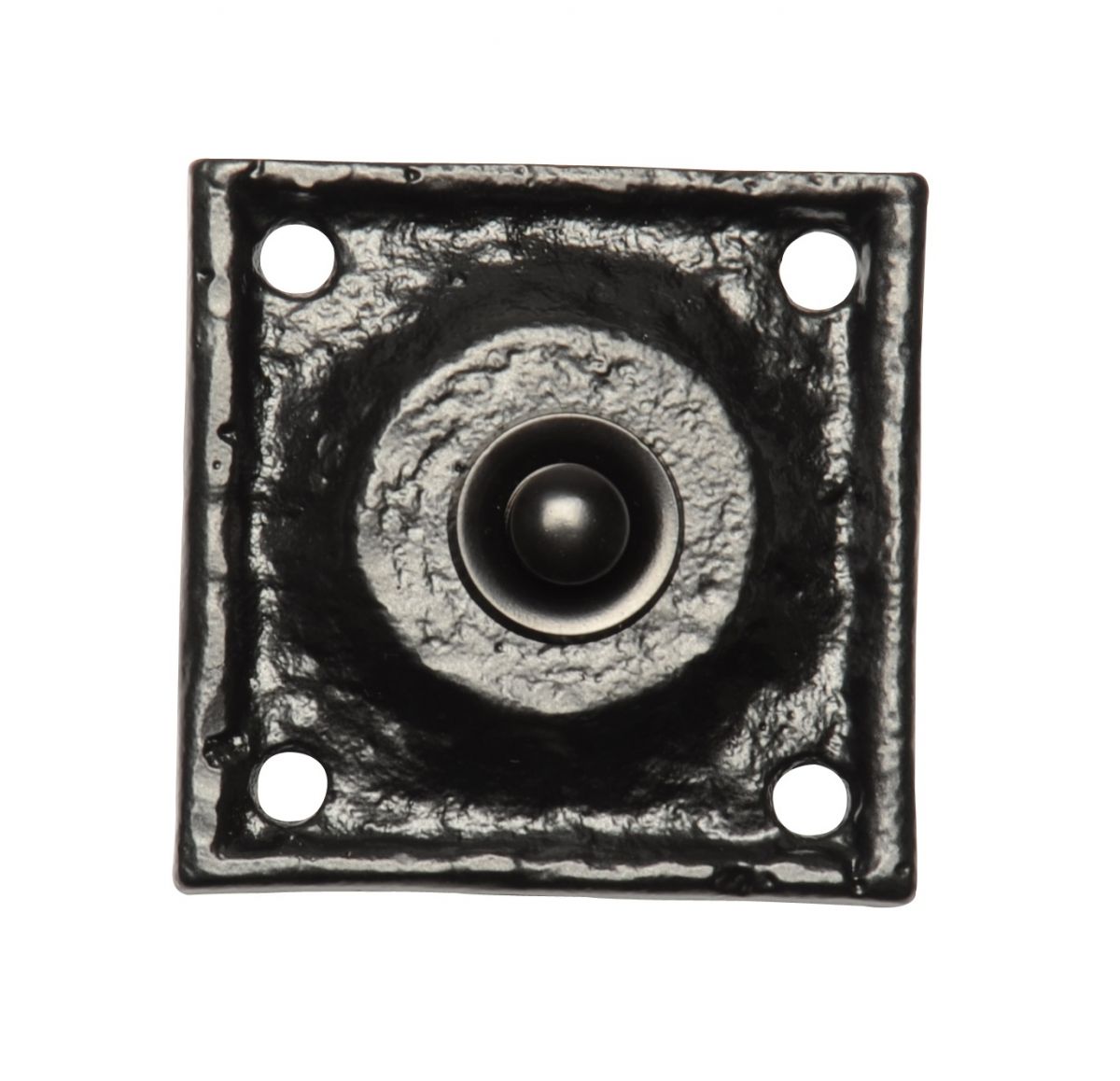 Antique Black Iron Square Design Front Door Bell Push