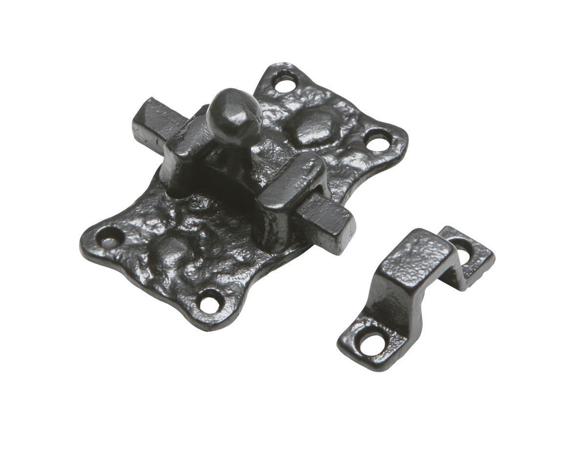 Antique Black Malleable Iron Door Bolt Or Cupboard Bolt