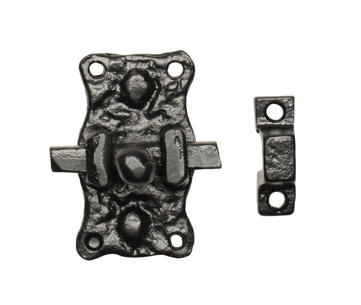 Antique Black Malleable Iron Door Bolt Or Cupboard Bolt