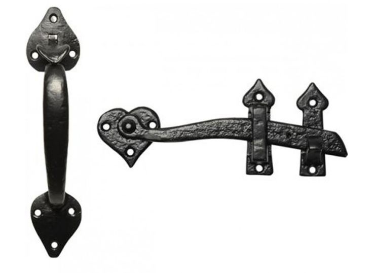 Antique Blacksmith Heart Design Thumb Latch
