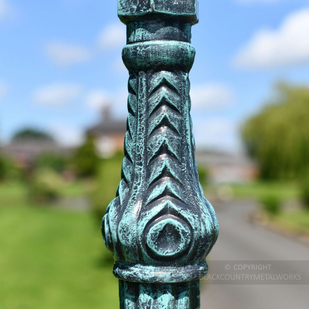 Antique Blue Lamp Post Column