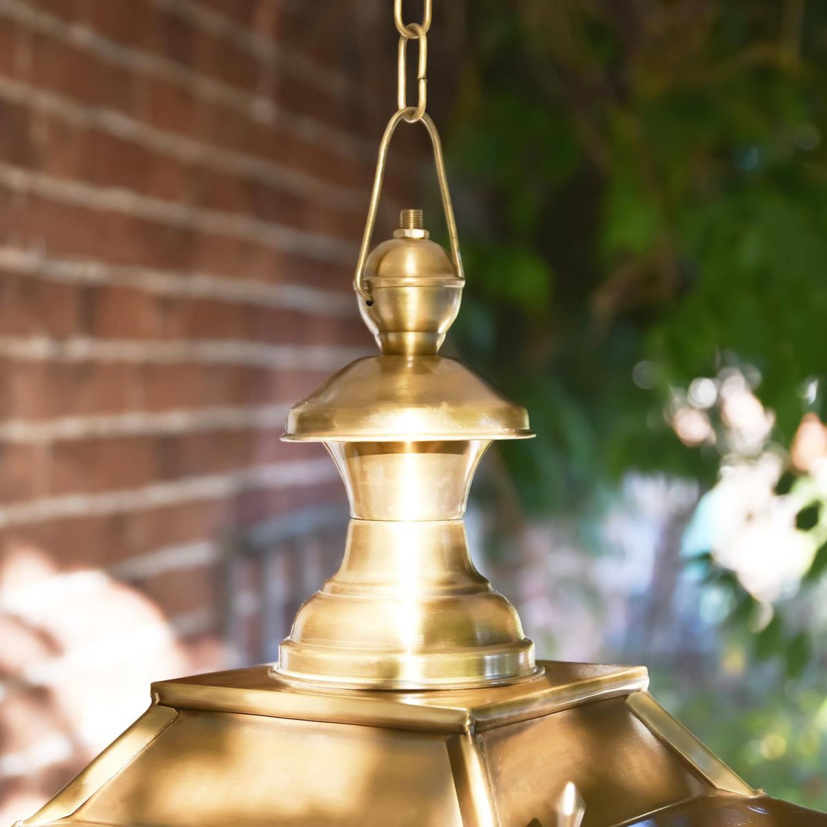 Close-up of the Chain on the Top of the Porch Lantern