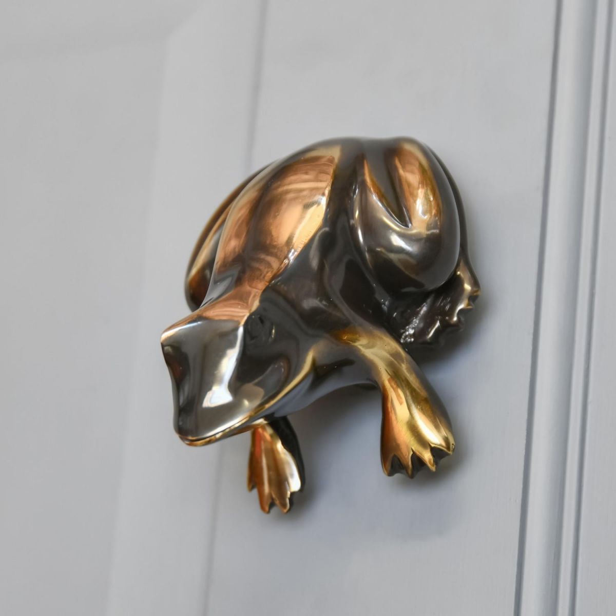 Antique Brass Frog Door Knocker