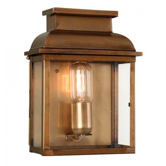 Antique Brass Simplistic Half Porch Light