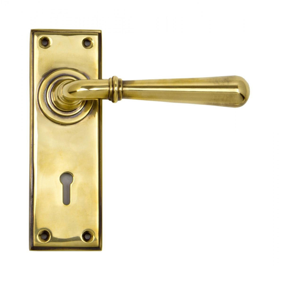 "Emerson" Antique Brass Sprung Lever Handles with Keyhole