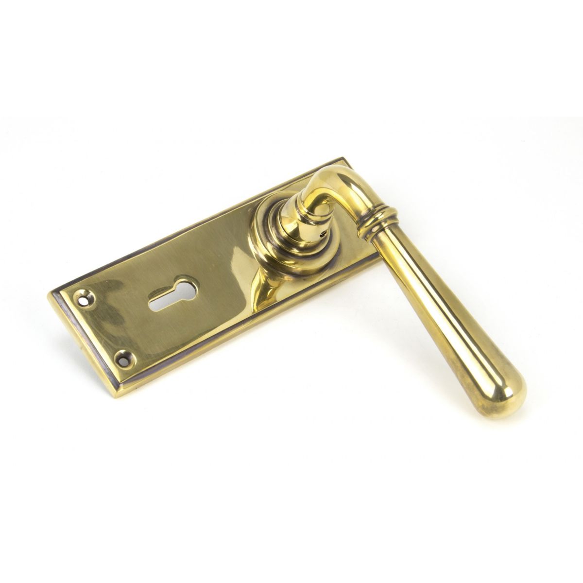 "Emerson" Antique Brass Sprung Lever Handles with Keyhole