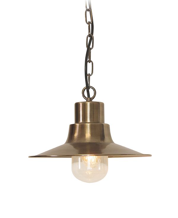 "Albrighton" Antique Brass Vintage Industrial Barn Hanging Light