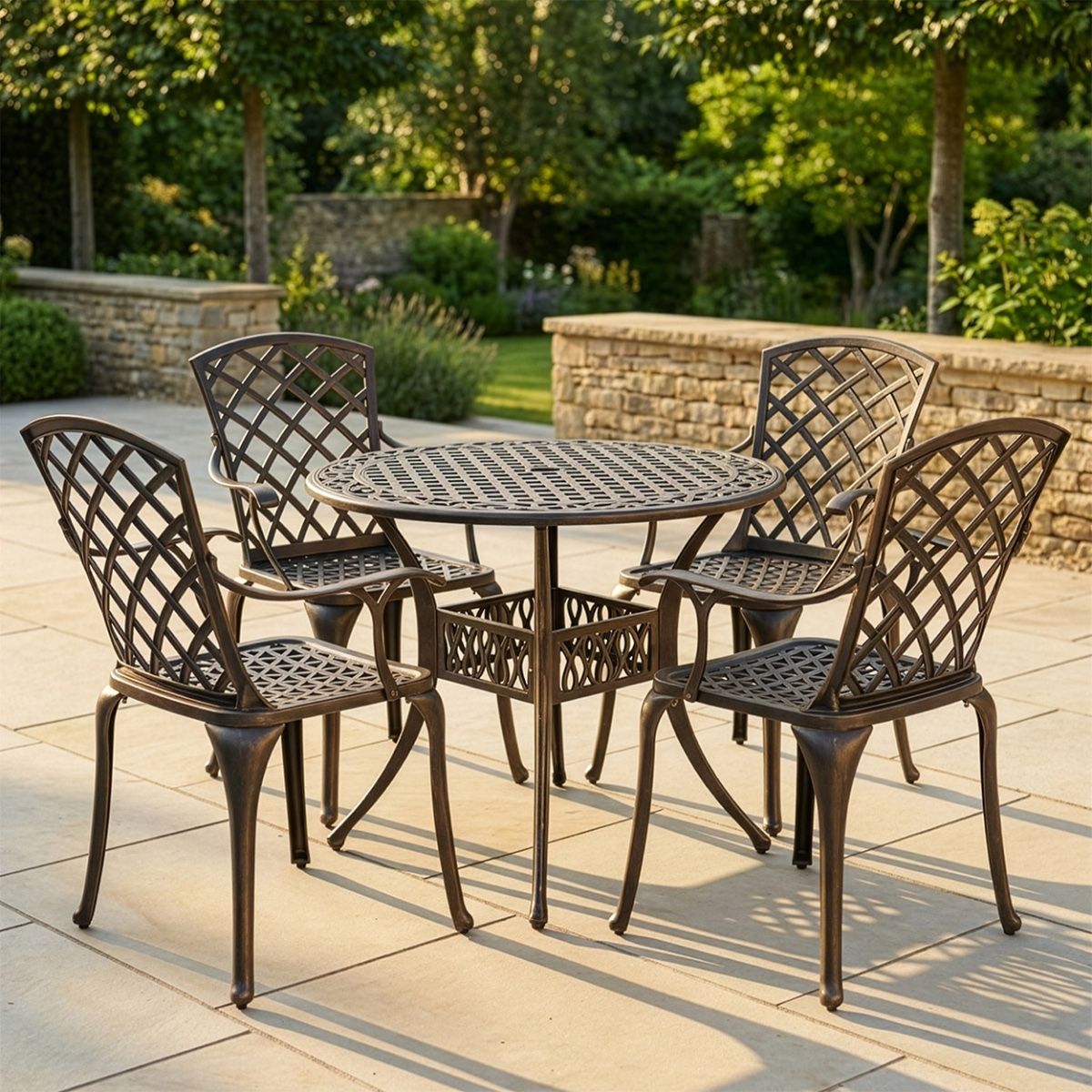 Antique Bronze "Hatchlands" Four Seater Dining Set