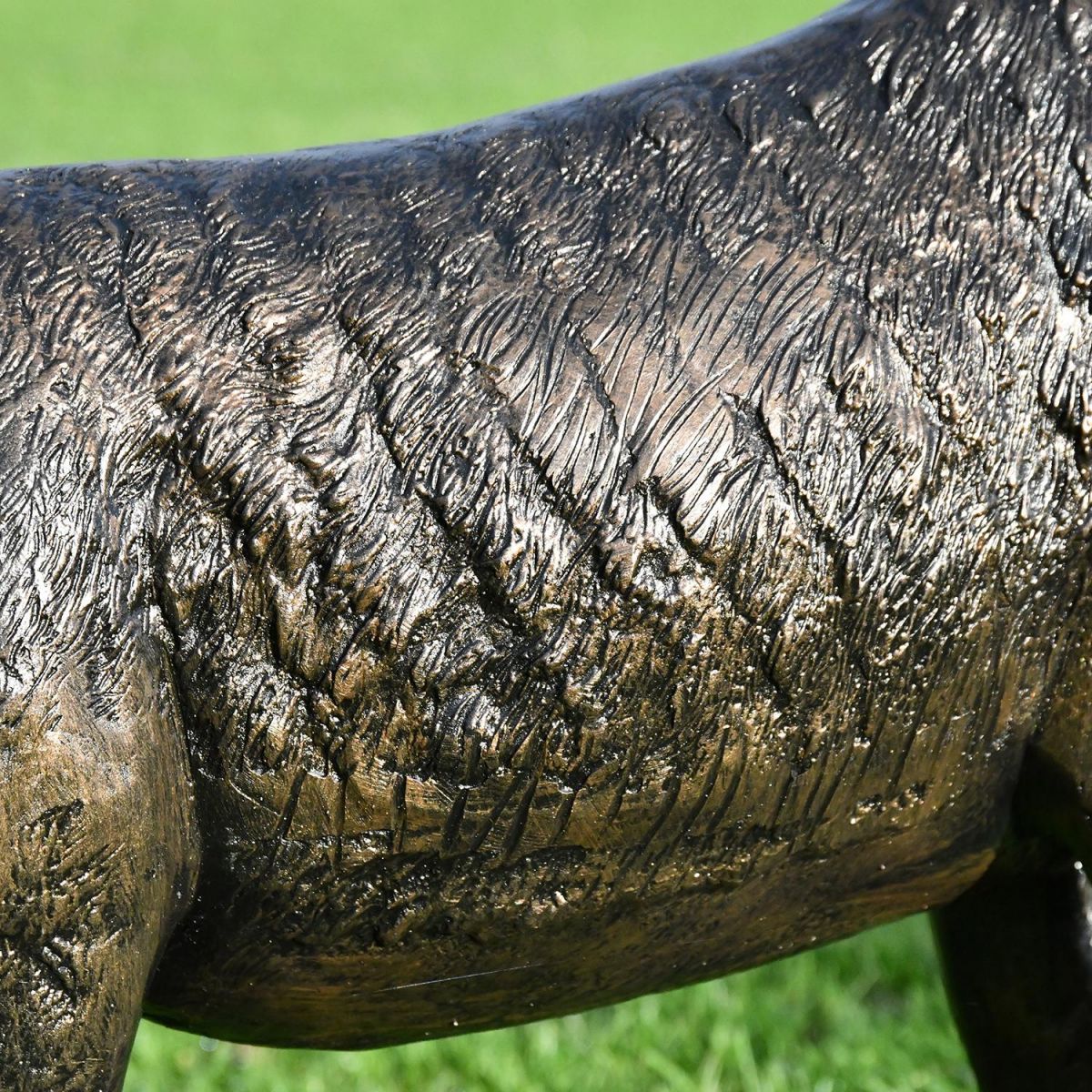 Antique Bronze Finish on the Billy Goat Garden Sculpture