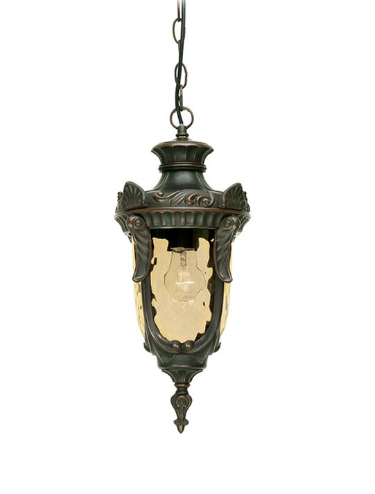 "Pennsylvania" Antique Bronze Detailed Hanging Chain Lantern