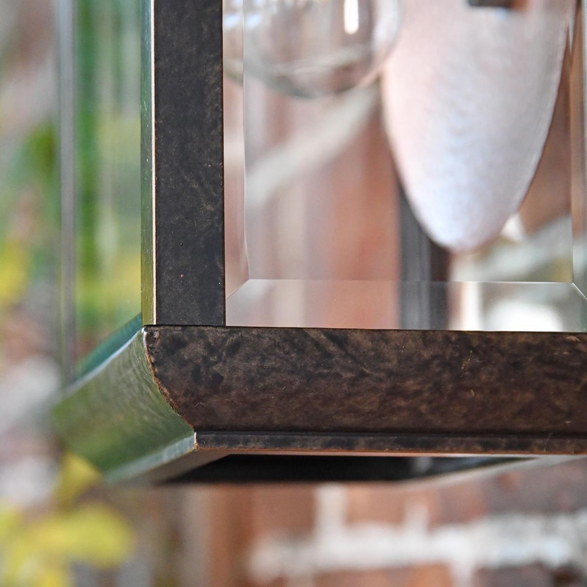Close-up of the Antique Bronze Finish on the Wall Lantern