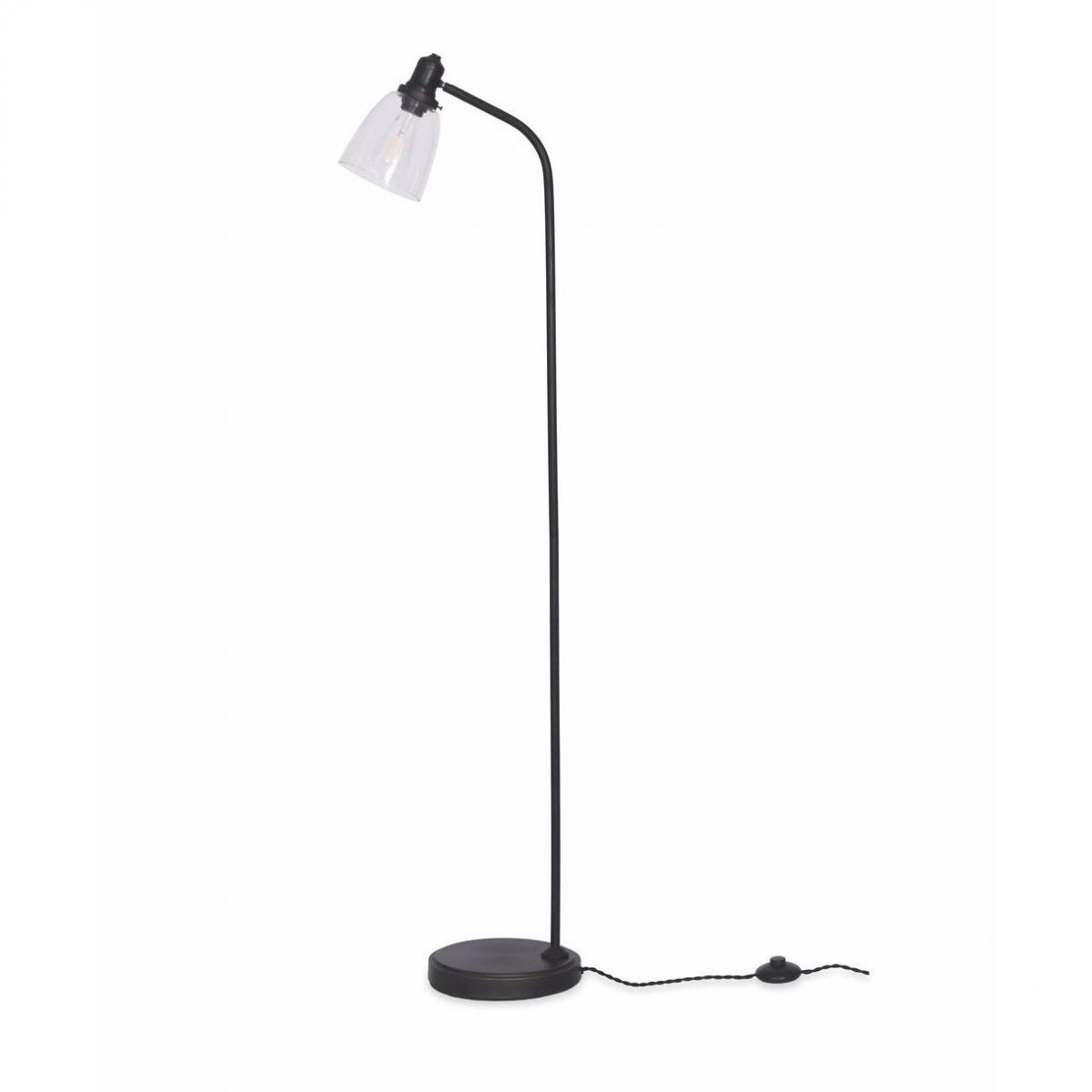 Iron Floor Lamp Finished in an Antique Bronze 