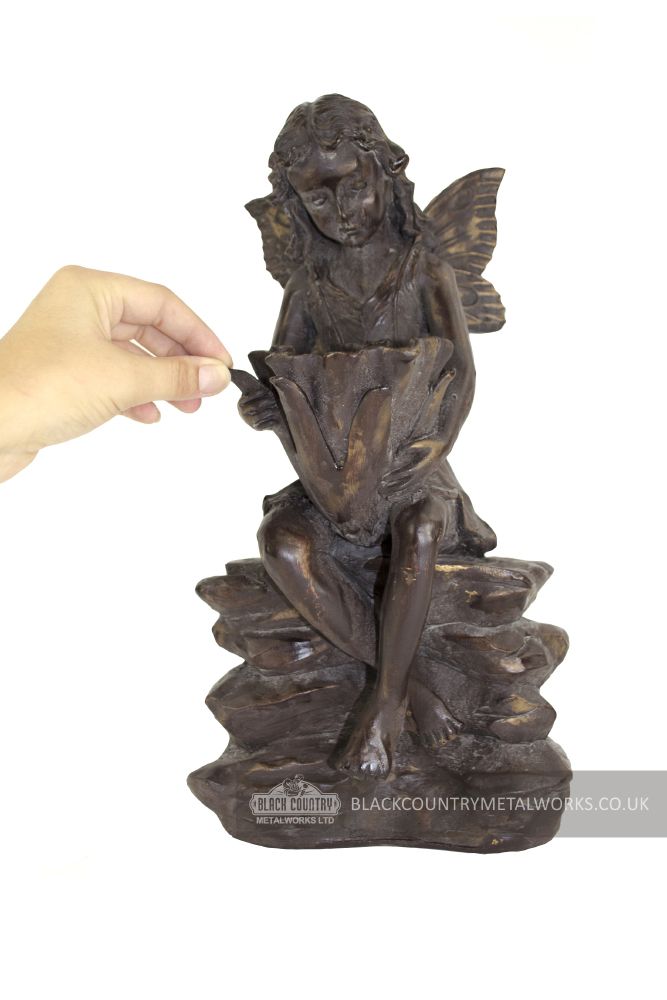 Antique Bronze Woodland Fairy Sculpture Antique Bronze Woodland Fairy Sculpture