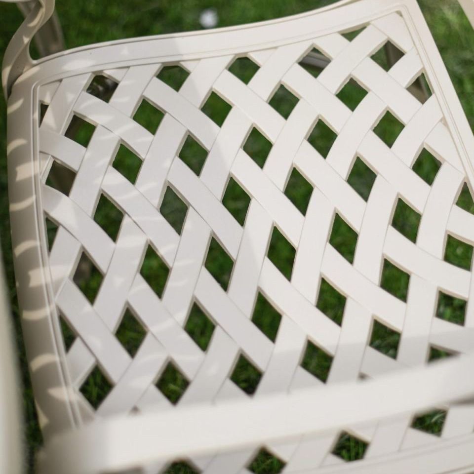 Close-up of the Lattice Pattern on the Seat of the Chair