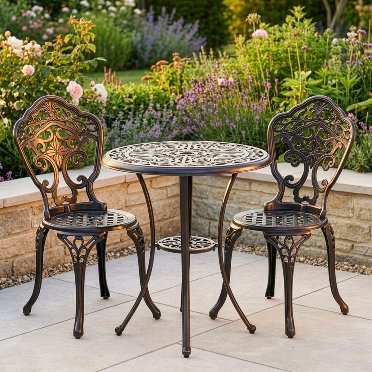 Antique Copper "Brooksby" Two Seater Furniture Set digital illustration