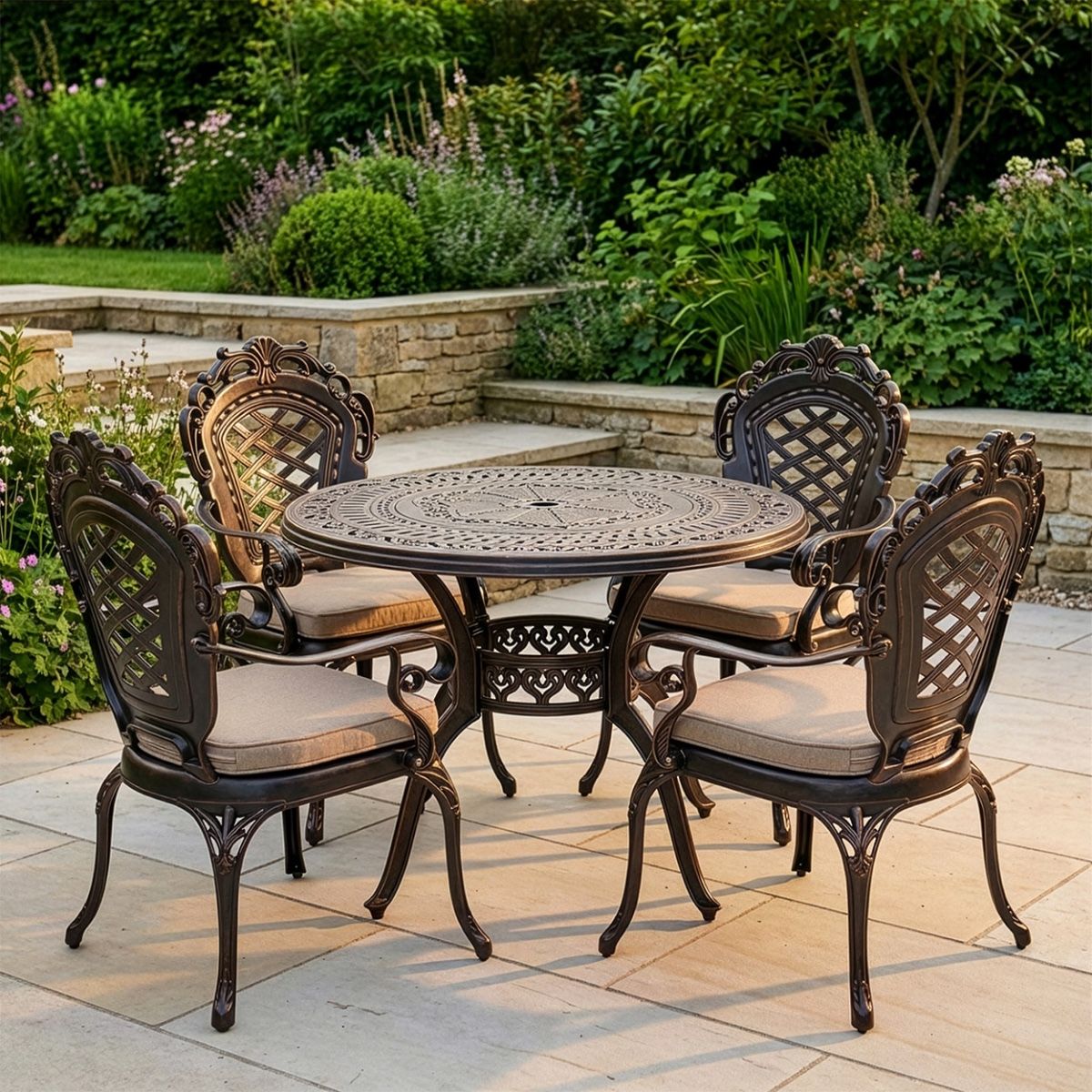 Antique Copper "Caversham" Four Seater Furniture Set digital illustration