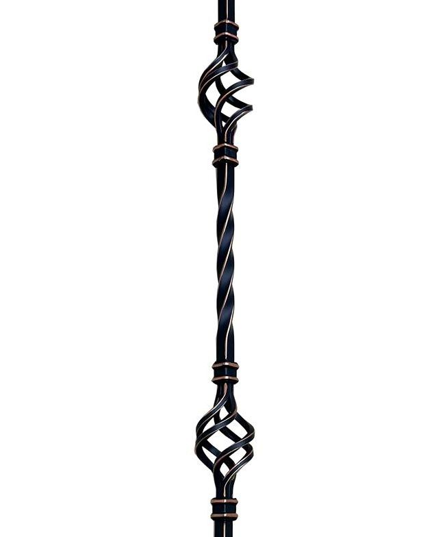 Close-up of the Twisted Basket Design on the "Enfield" Stair Spindle