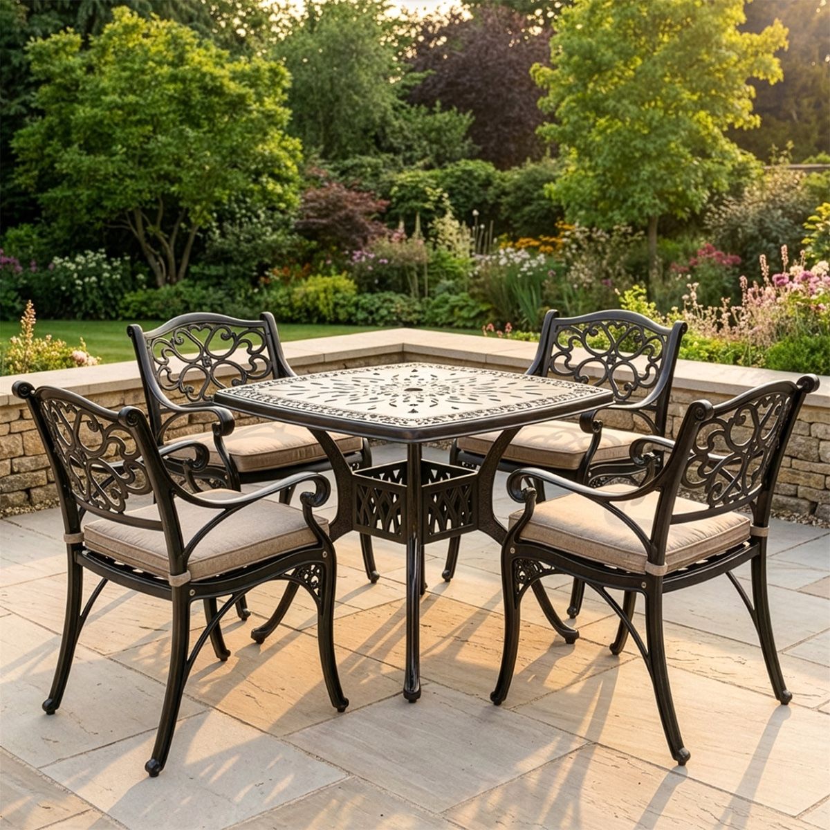 Antique Copper "Henley" Four Seater Furniture Set digital illustration