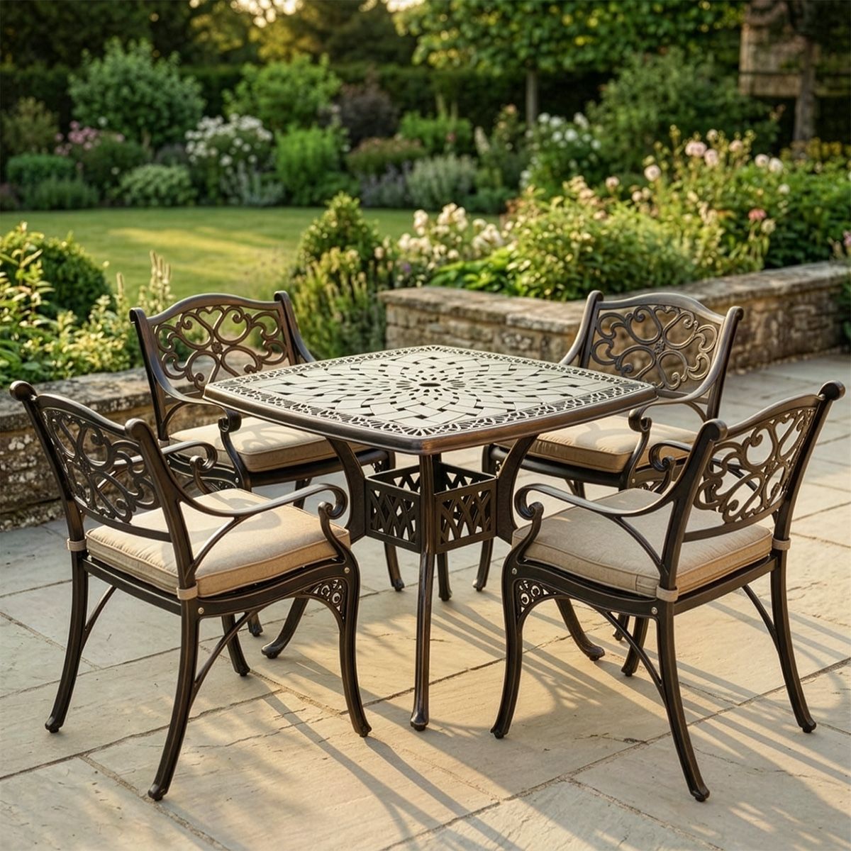 Antique Copper "Henley" Four Seater Furniture Set digital illustration 