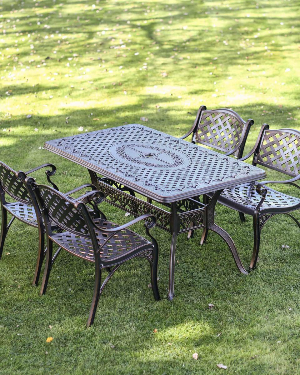 Antique Copper "Hestercombe" Four Seater Furniture Set in Situ