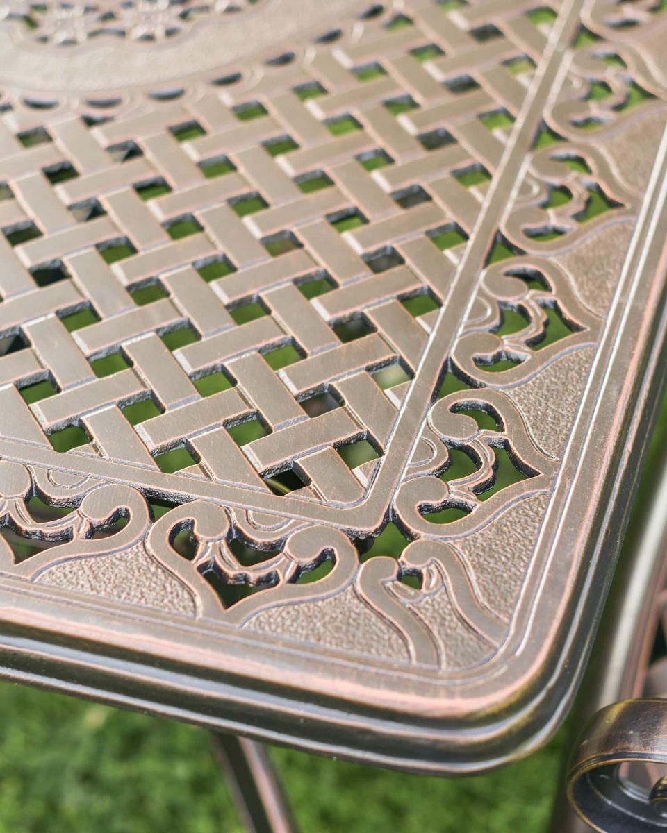 Close-Up of Ornate Pattern on Table