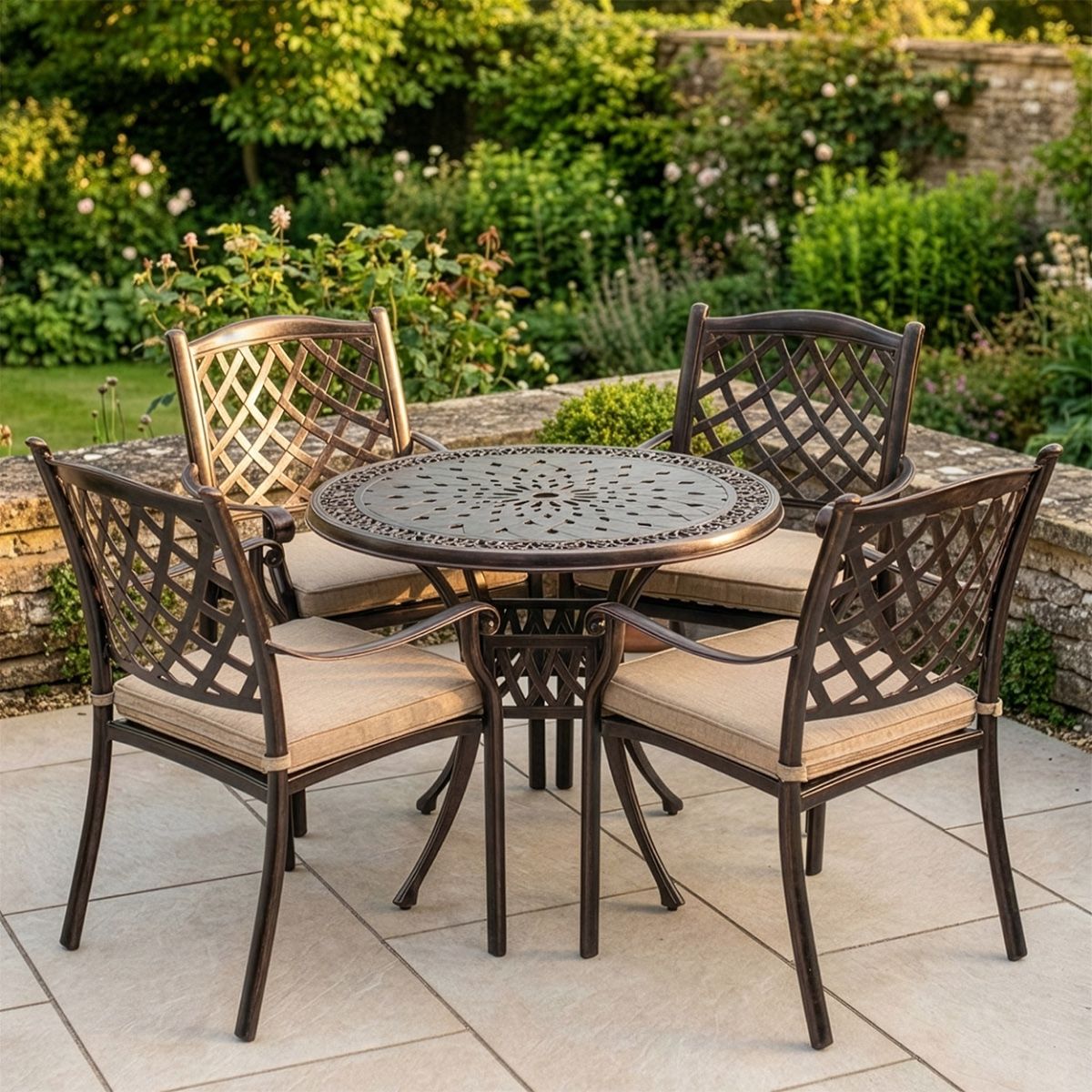 Antique Copper "Swinley" Four Seater Furniture Set digital illustration