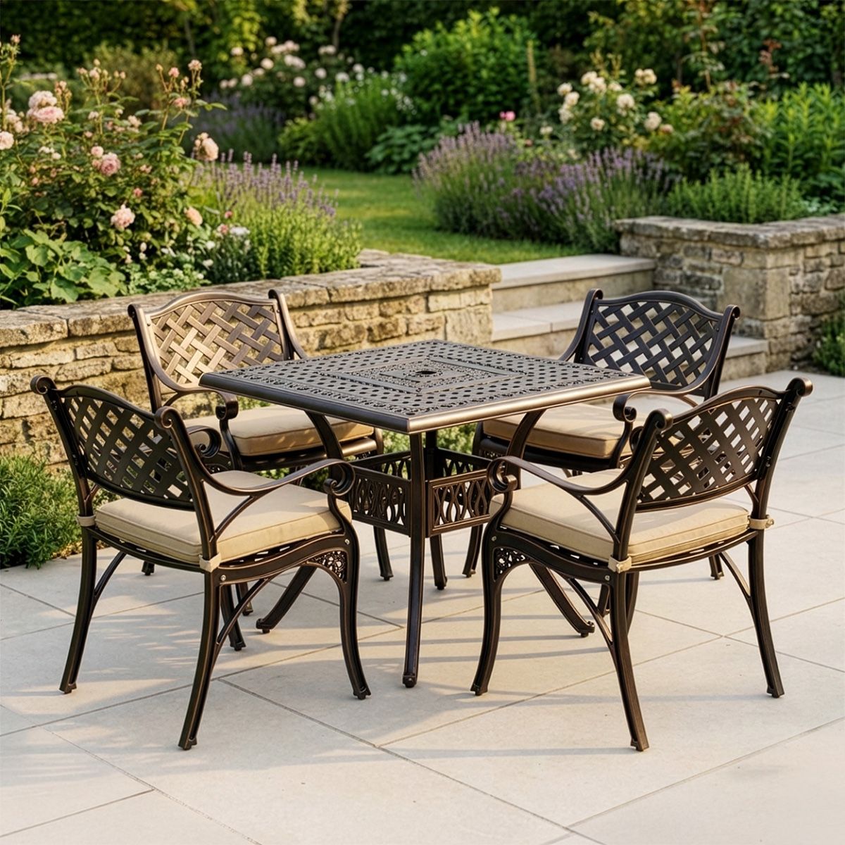 Antique Copper "Kelston" Four Seater Furniture Set digital illustration