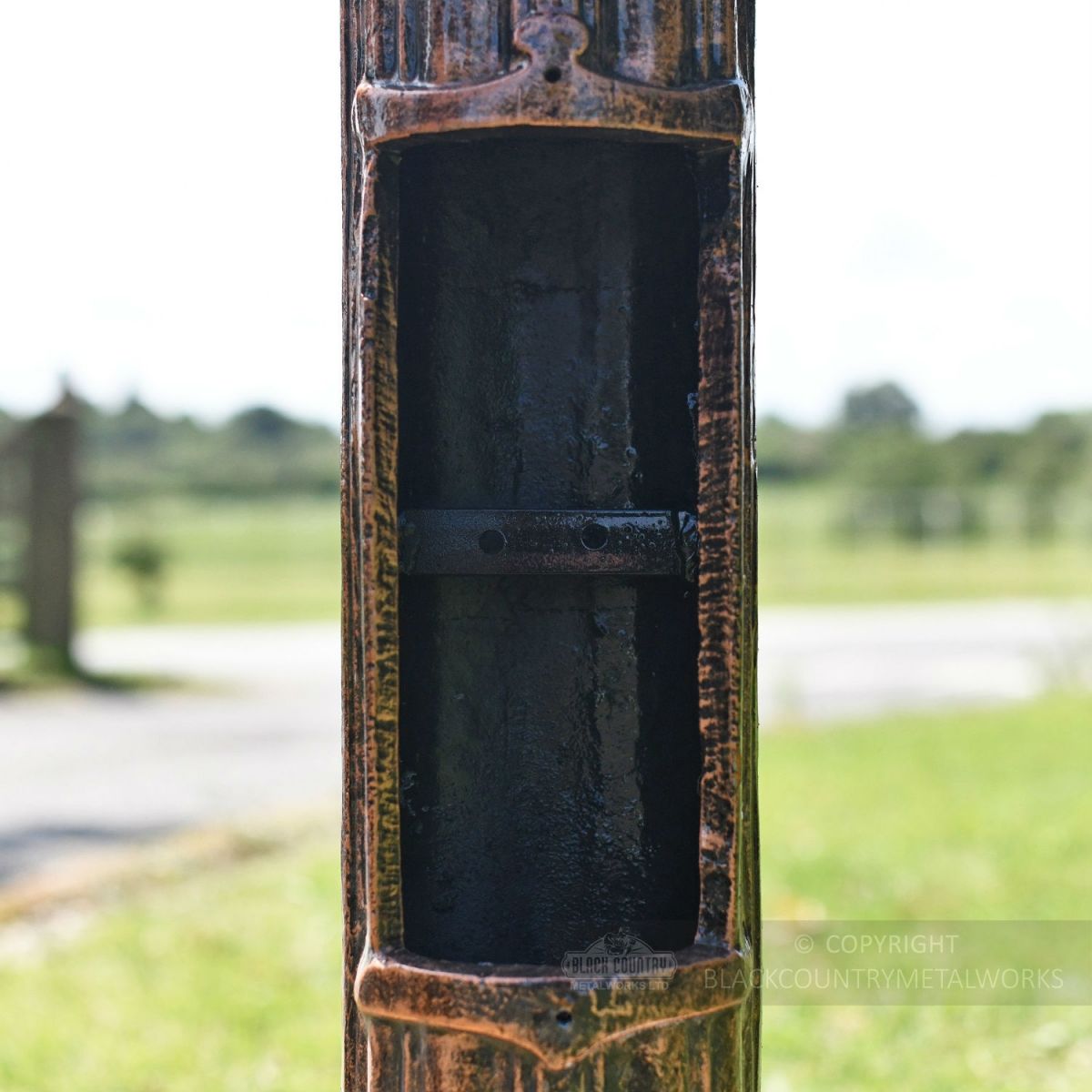 Antique Copper Ornate Street Light Inspection Chamber