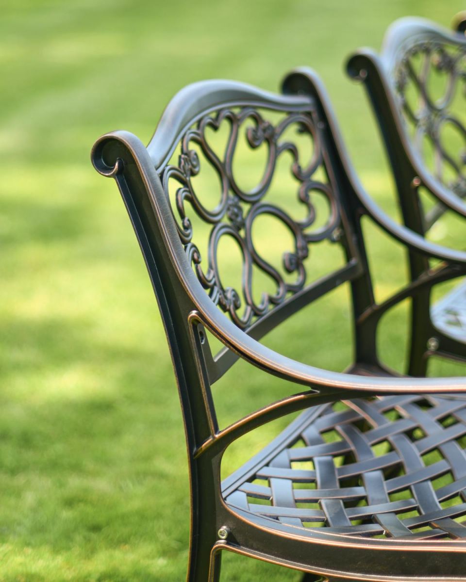 Situ Shot of Chairs for Six-Seater Cast Aluminium Table & Chair Set